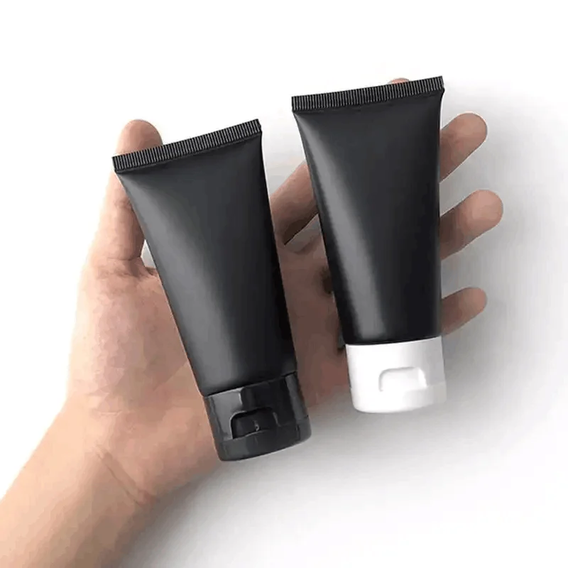 Manufacturer Custom Wholesale White/Black 30ml 50ml Flip Cover Facial Cleanser Tube