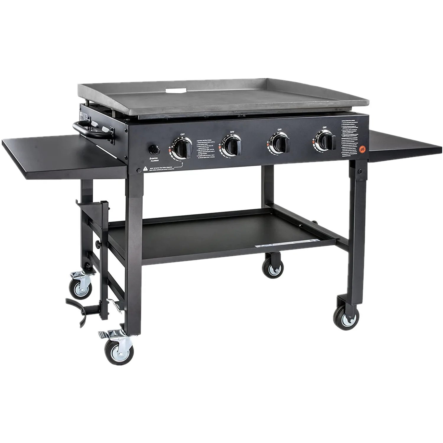 36 Inch Cooking 4 Burner Flat Top Gas  Vertical Barbecue Charcoal Machine Smokeless Barbecue Grill