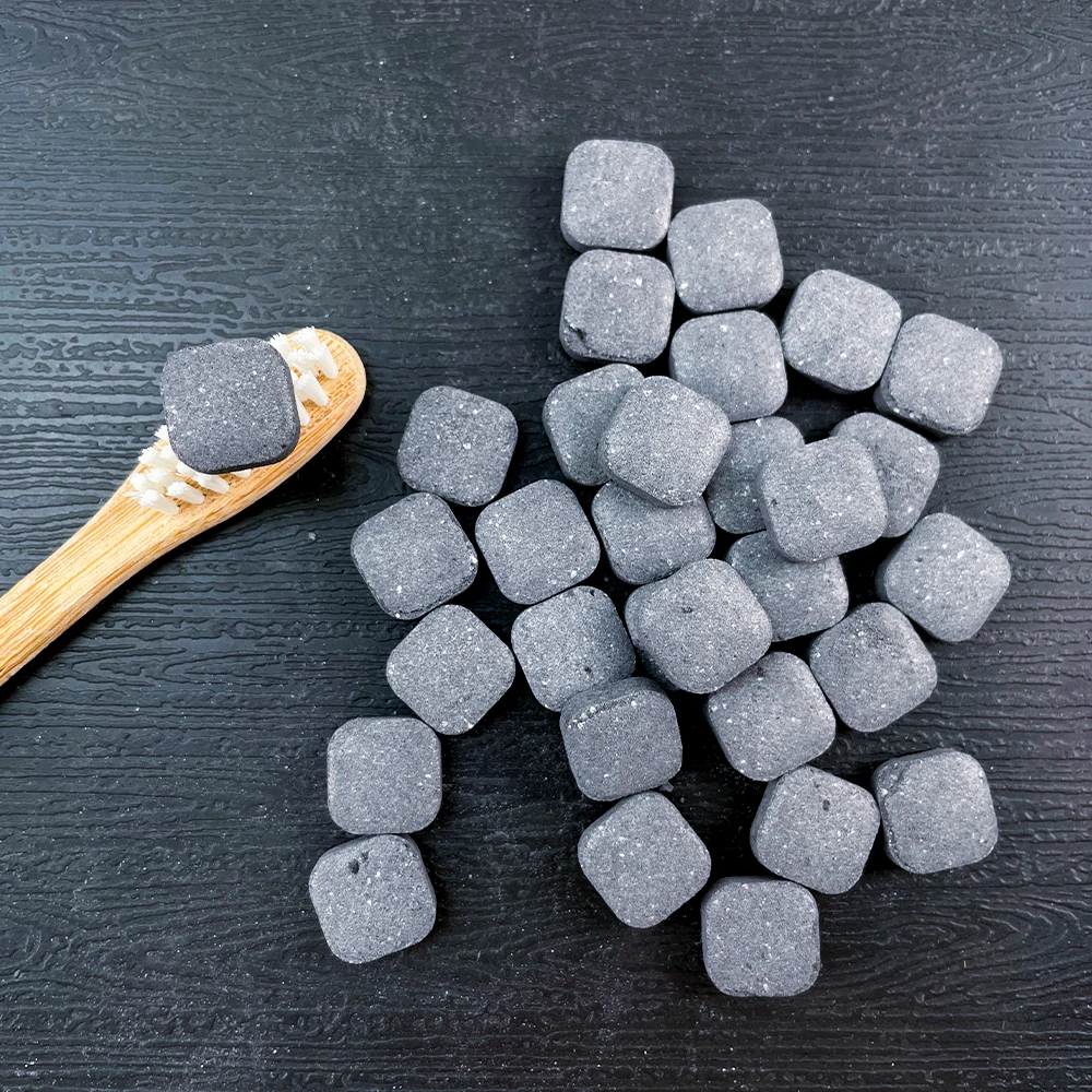 Wholesale Nano Hydroxyapatite Toothpaste Tablets Zero Waste Charcoal Toothpaste Tabs for Travel