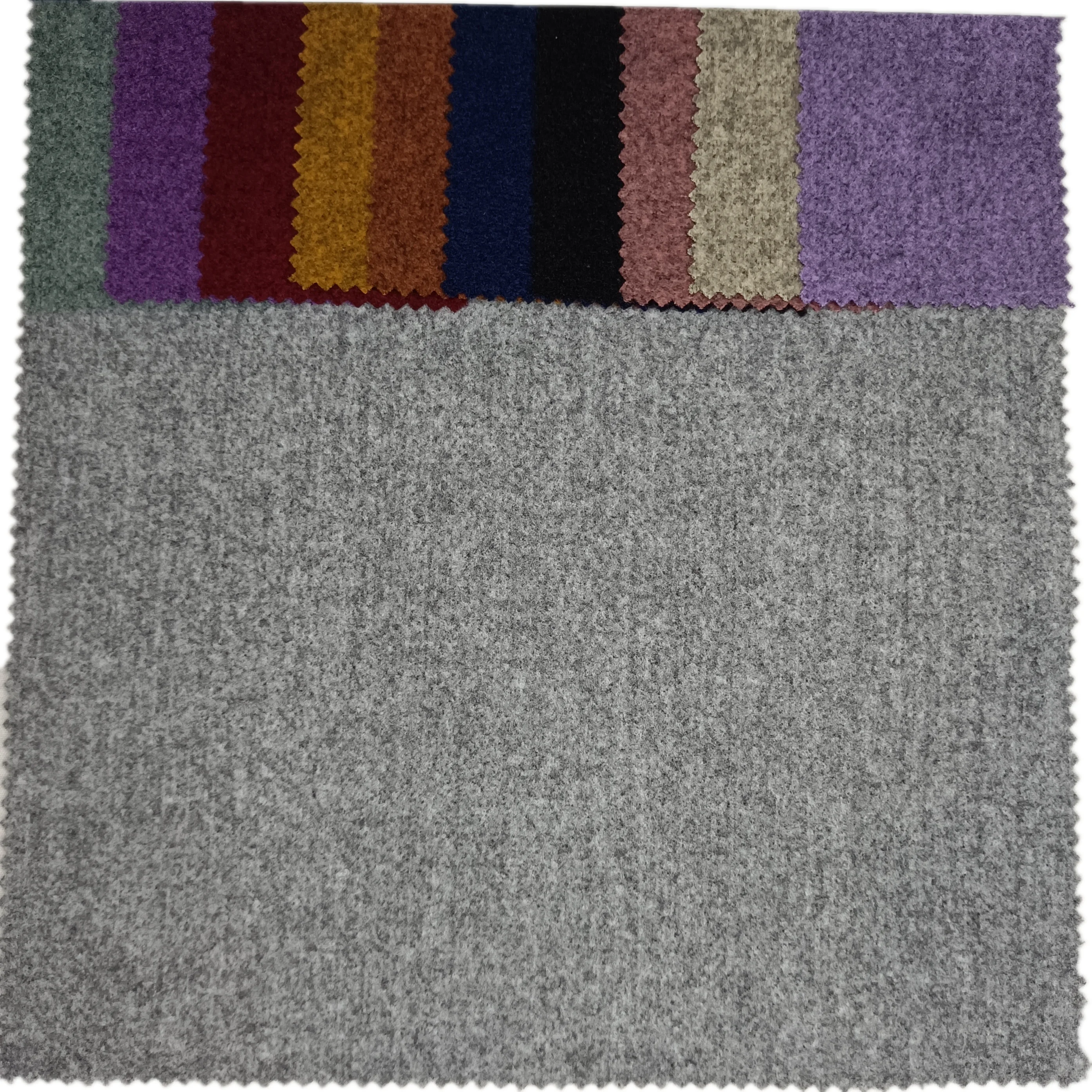 MEIJIALI Textile High Quality 100% Polyester  Dye Hacci Knit Sweater Fleece Fabric for winter coat faux