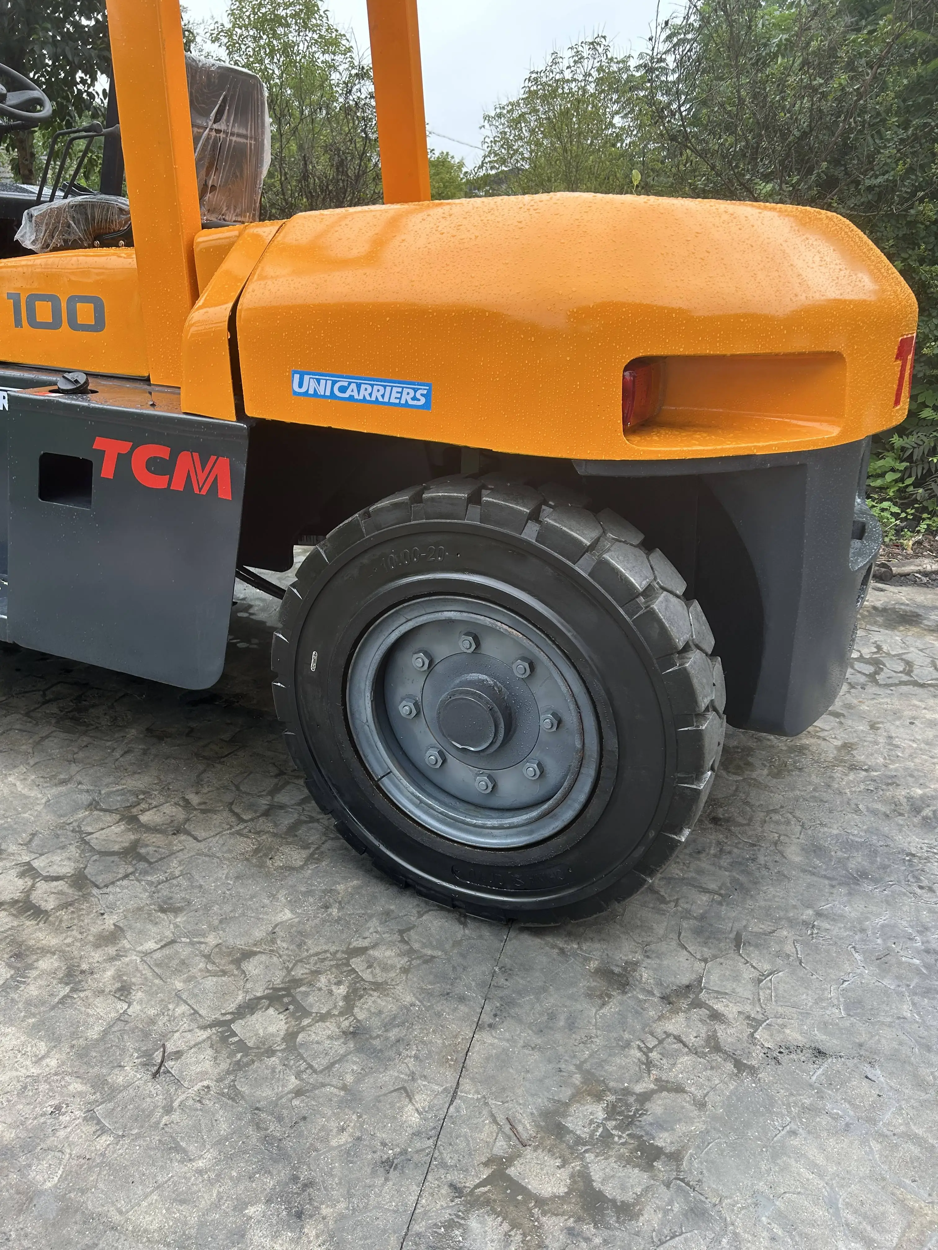 Низкая цена на складе высокое качество подержанные вилочные погрузчики TCM fd100 10t tcm оригинальные от Японии 10ton для продажи
