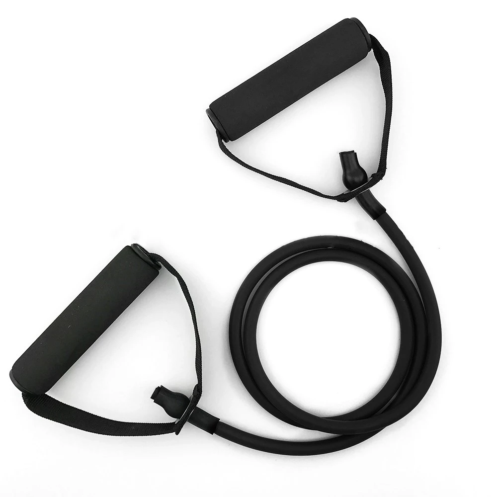 Resistance Bands Exercise Latex Rubber Fitness Stretch Tube for Fitness Pilates Strength Training with Soft Foam Handles