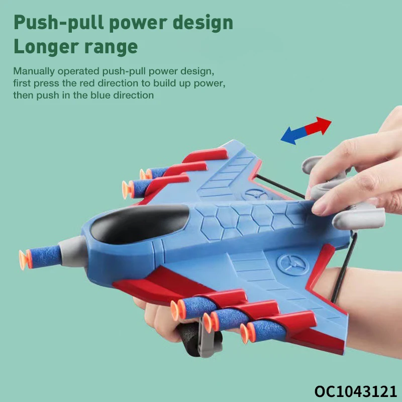 Aircraft plane plastic small outdoor launcher soft bullet gun toy for kids