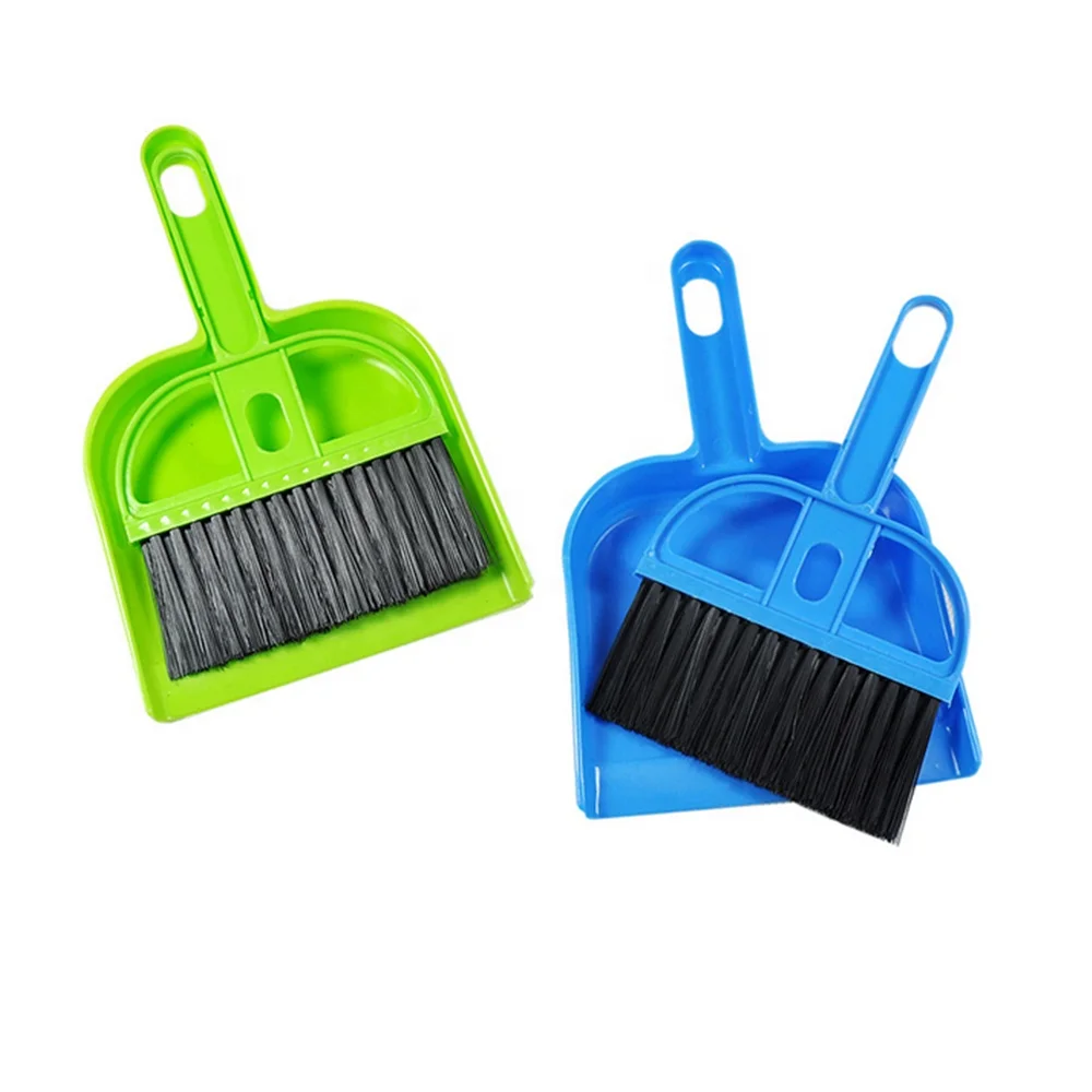 High Quality Office Handle Design Broom and Dustpan Keyboard Desk Sofa Duster Plastic Broom Handle Made PP Bristle +TPR Handle