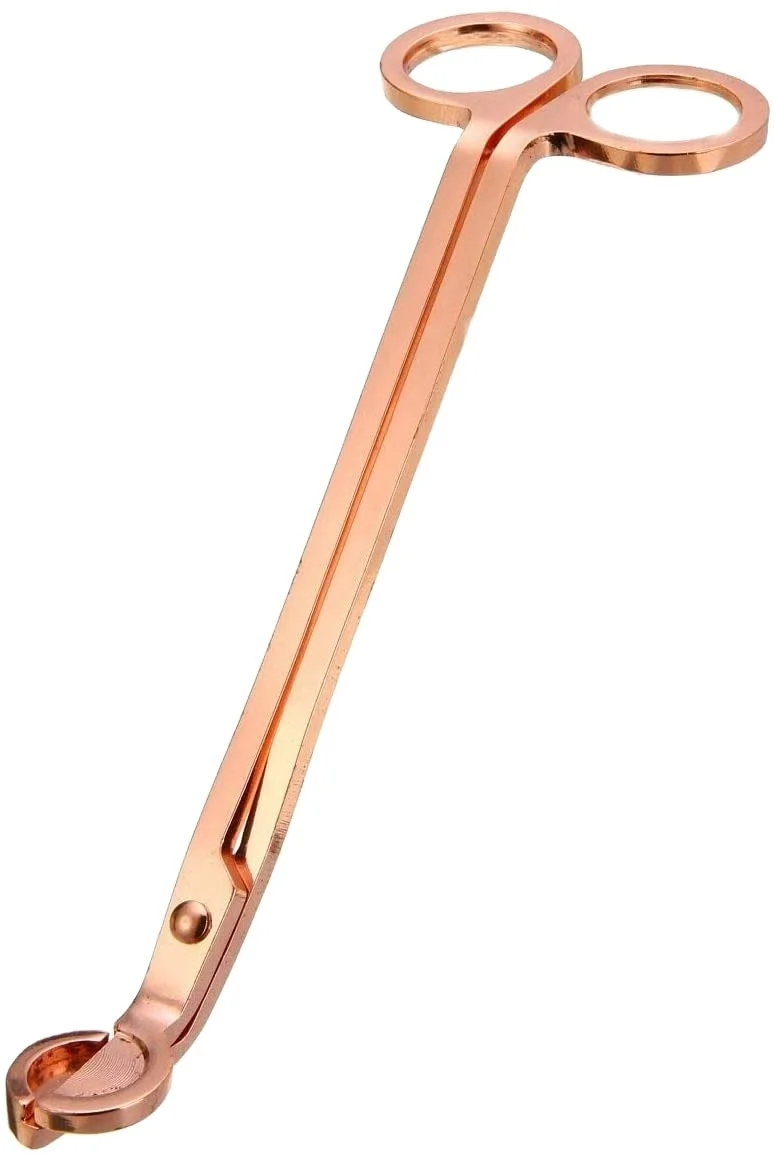 Rose Gold Candle Wick Trimmer, Polished Stainless Steel Wick Clipper Cutter, Scissors