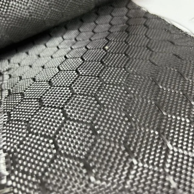 Hexagon carbon kevlar fiber fabric colorful honey comb cloth