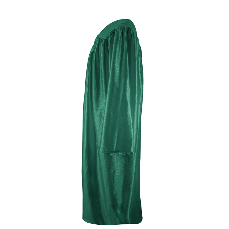 All Grades US Style Shiny Forest Green Graduation Gown