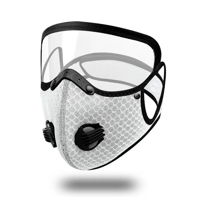 Facemask with Protective Shield Fashion Outdoor Cycling Masks and Eye Shield Sports Face Mask