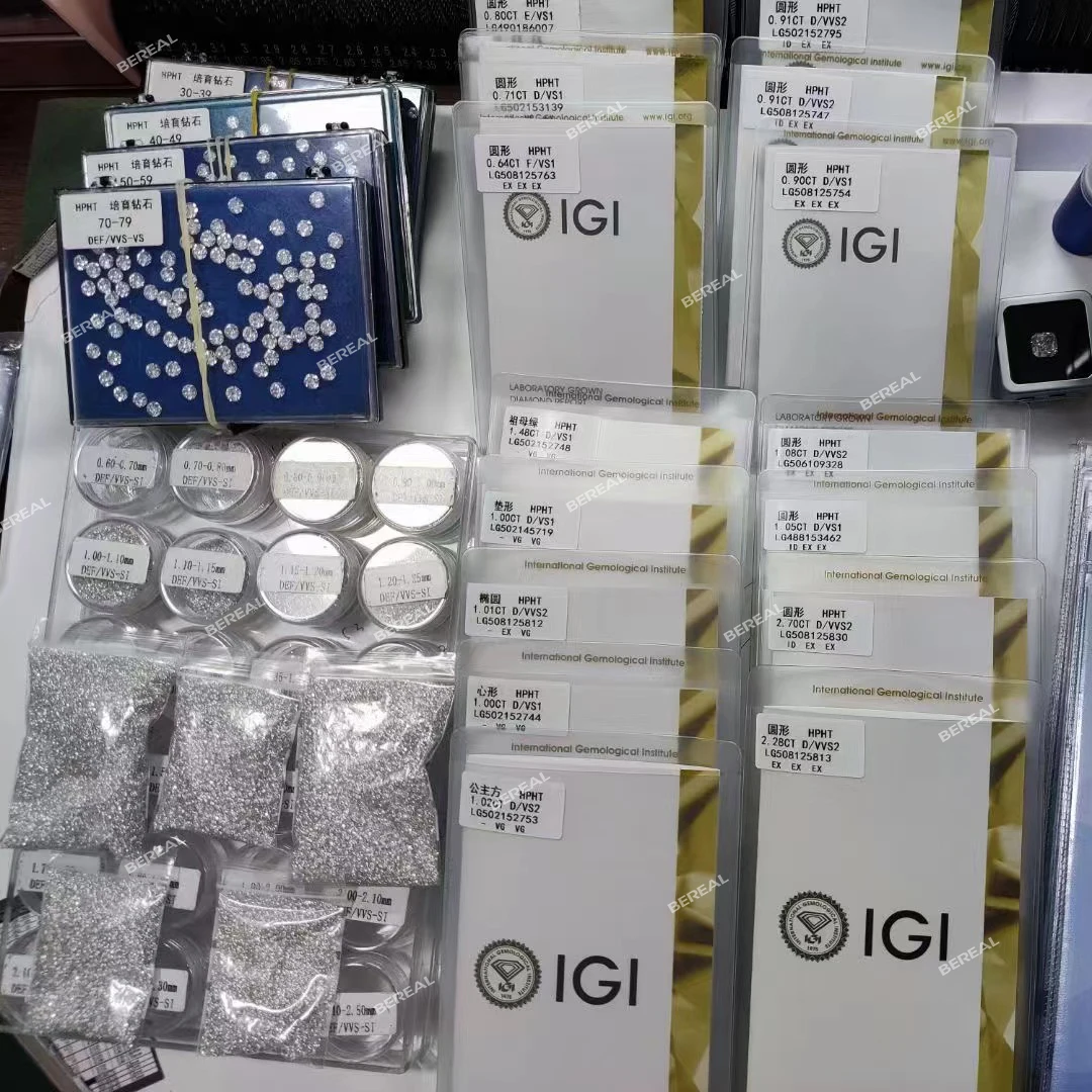 Free Sample Wholesale Price DEF Loose Lab Grown Diamond IGI GIA Certificate 0.7~11.1mm CVD Hpht VVS VS Lab Created Diamond