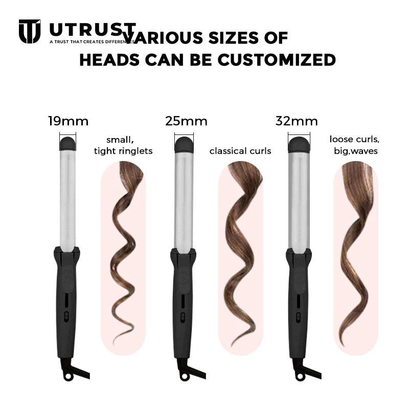 Professional Multi-colors Hair Roller Styler Hair Styling Tools Curling Wand Round Curling Iron
