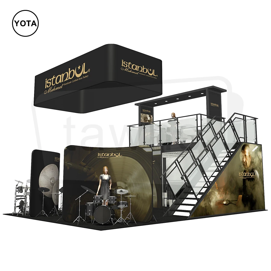 Модульная Двухуровневая алюминиевая стендовая буксировочная площадка takm 20x30 выставочный