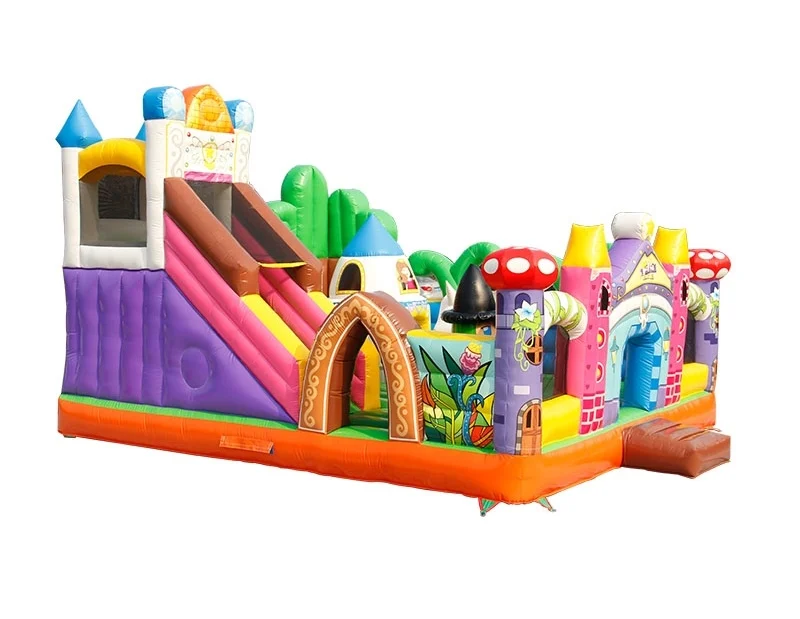 Hot Sell Family Amusement Inflatable Trampoline Castle Inflatable Bouncer Slide