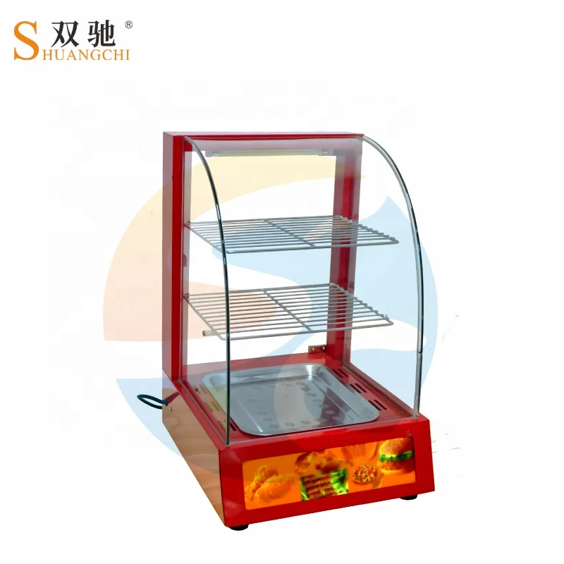China Commercial Glass Food Warmer Showcase Table Top Warmer Display Warming Showcase Snack Machine
