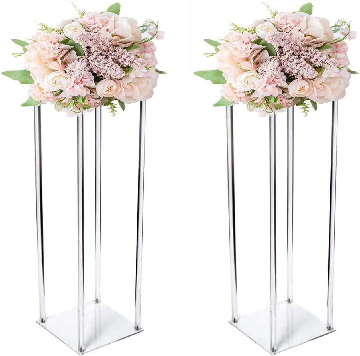 Acrylic Clear Vases for Wedding Centerpieces Engagement Home Party Table Decor Centerpiece Vases Rectangular  Flower Stand