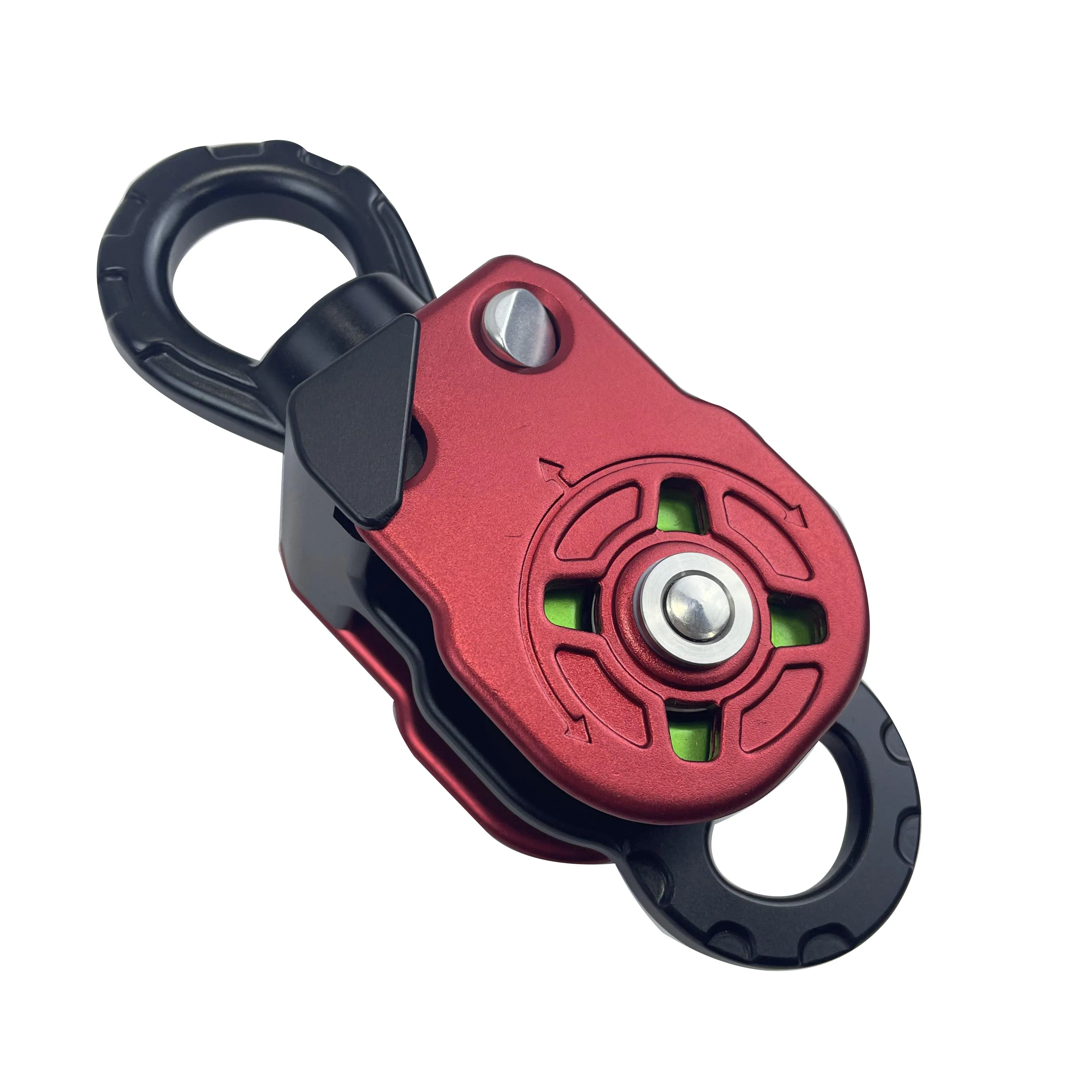 36KN Breaking Strength Aluminum Climbing Rope Pulleys For Rescue