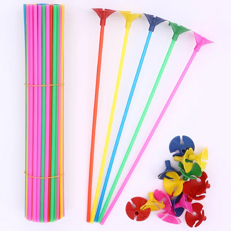 Hot Sale Balloon Sticks Macaron Color Colourful Balloon Holders Stick And Cup