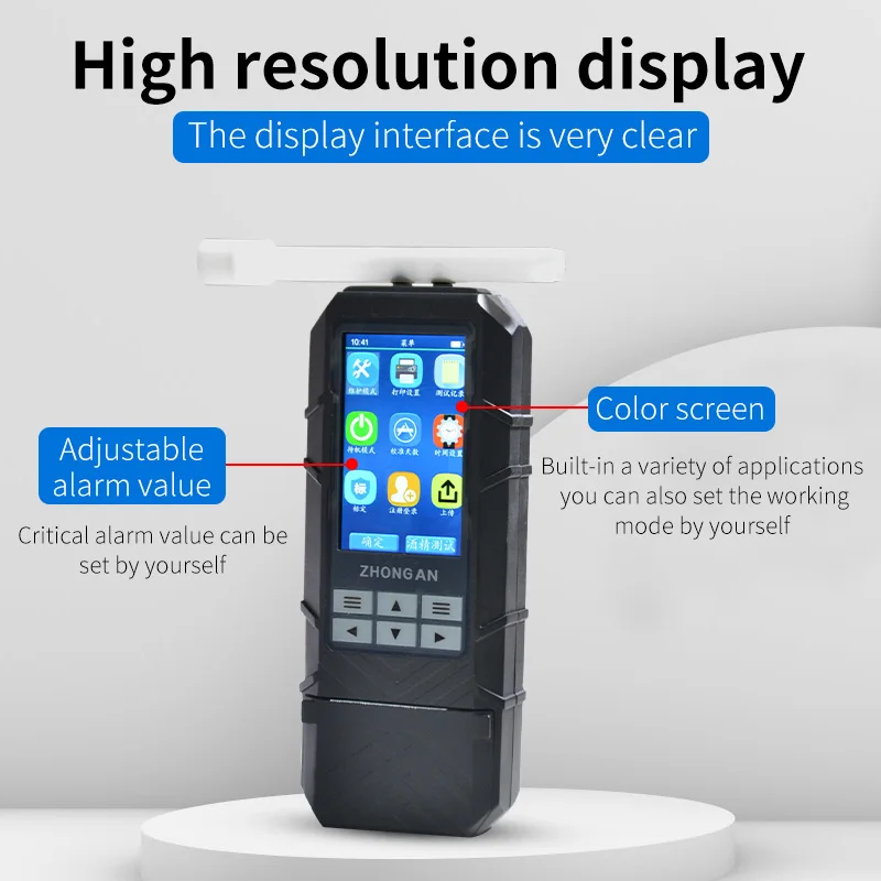 portable type breathalyzer built in printer breathalyzer big LCD display alcohol detector