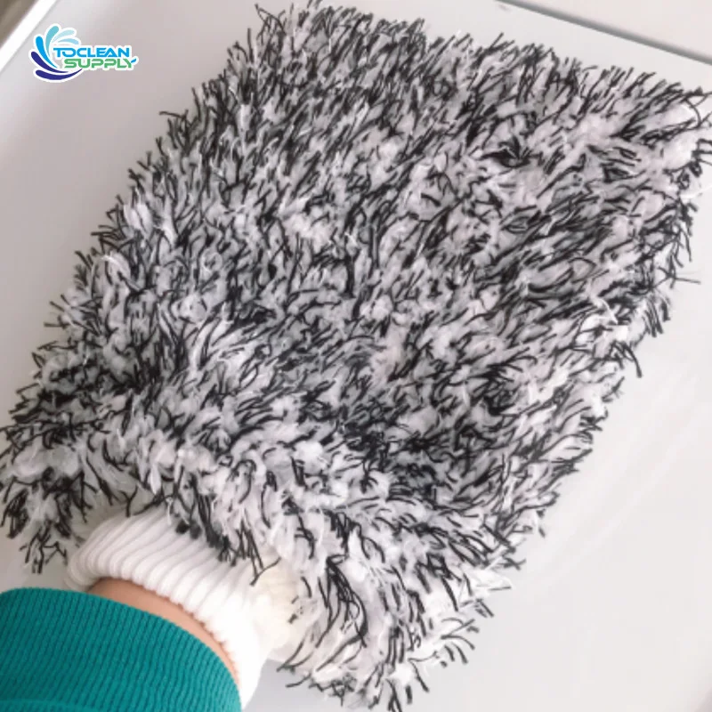 popular design Glove For Car Cleaning gloves for washing cars new arrival microfibre wash mitt gloves for cars