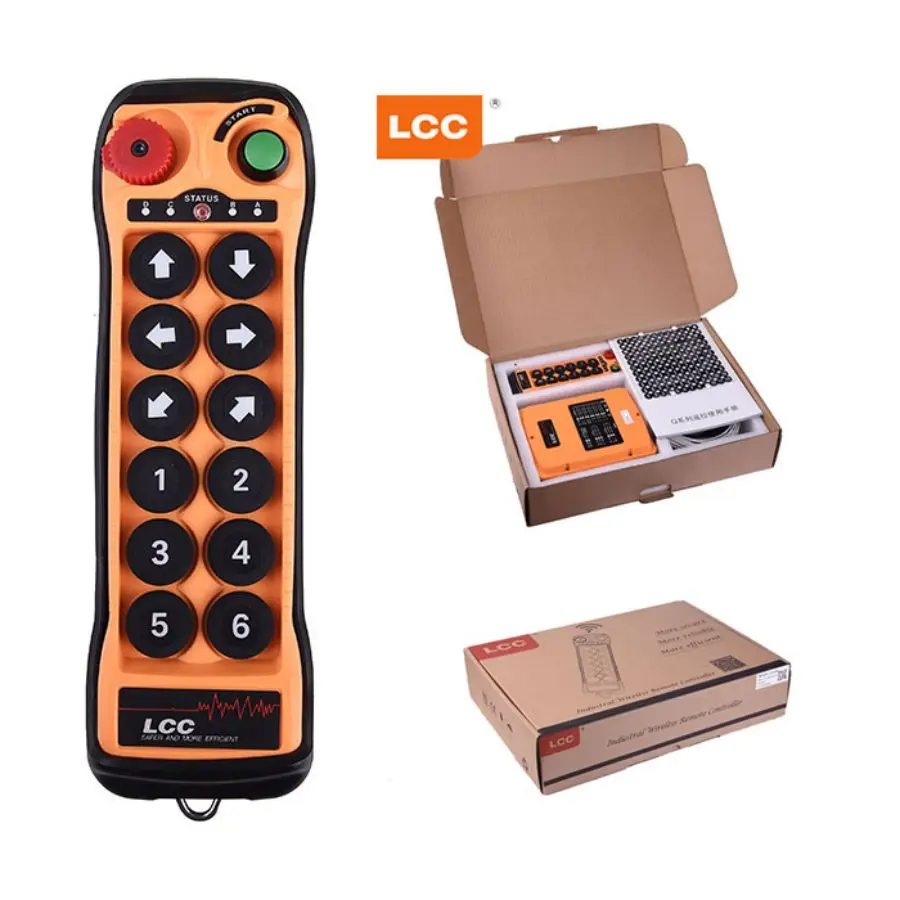 Q1200 LCC 12 button single speed emitter receiver custom industrial remote control waterproof high quality 1 year warranty