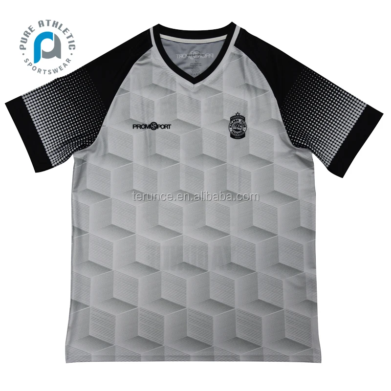 PURE  Custom Professional Sports Wear White/black Soccer Football Uniform / New Sublimation Design Sports Team soccer jersey men