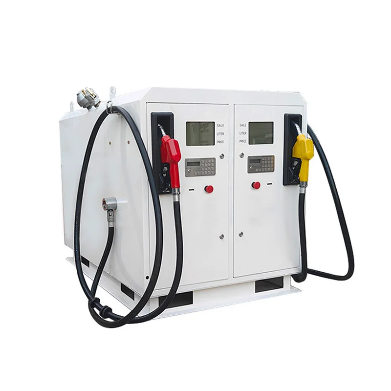 ZHXF 1000L 2 Hose Personal Commercial Gas Station Portable Mini Gas Station