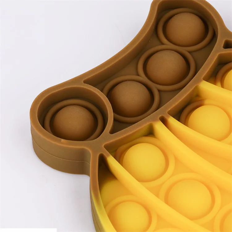 Top Selling Amazon Autism Sensory Banana Shape Bubble Fidget Autism Sensory Fruit Set Toy For Baby