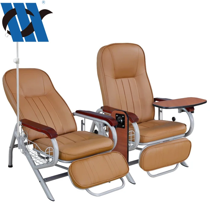 BDEC105B Hospital Patient Infusion Chair With PVC Artificial Leather Cover And Intravenous Infusion Rod