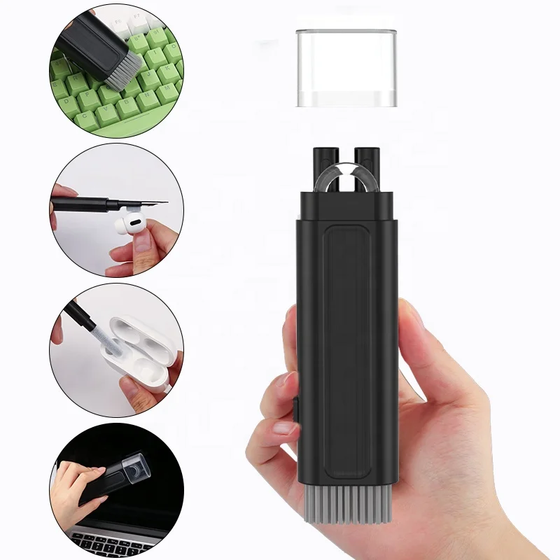 Набор щеток для чистки клавиатуры USLION 6 в 1, многофункциональная портативная ручка для чистки компьютера, наушников, инструменты для чистки клавиатуры