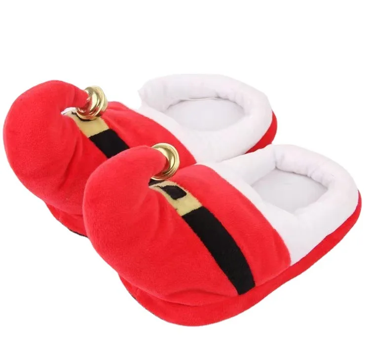 Autumn Winter Christmas Parent-Child Cotton Slippers Thick Bottom Indoor Wood Floor Factory Wholesale