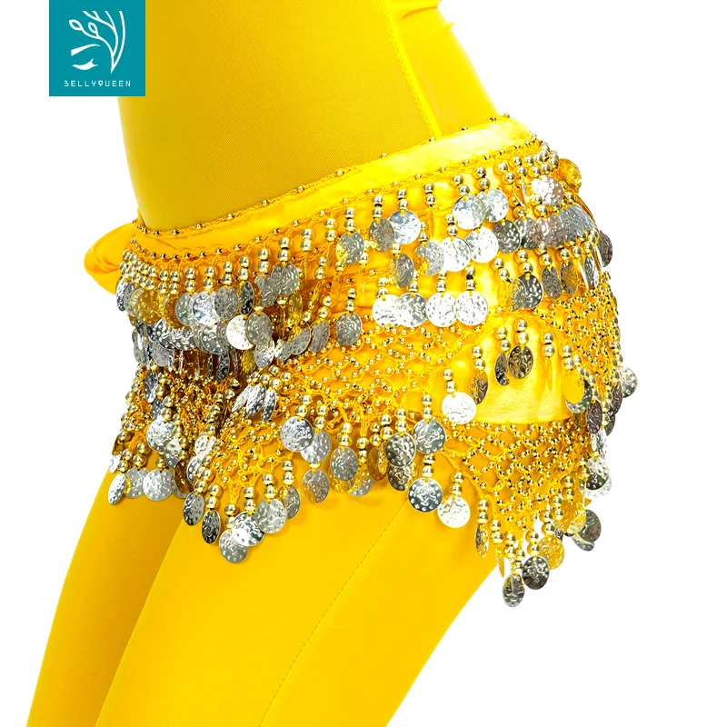 
Velvet Belly dance hip scarf belly dance belt with coins bellyqueen 