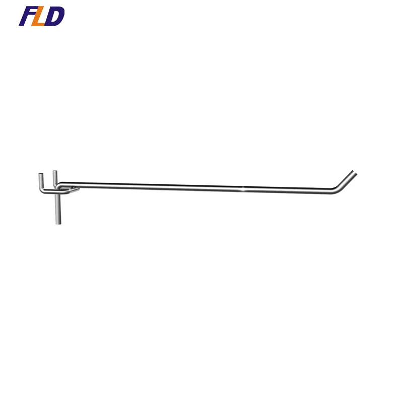Supermarket Single Wire Pegboard Gondola Metal Hanging Display Hooks for Retail Display Rack