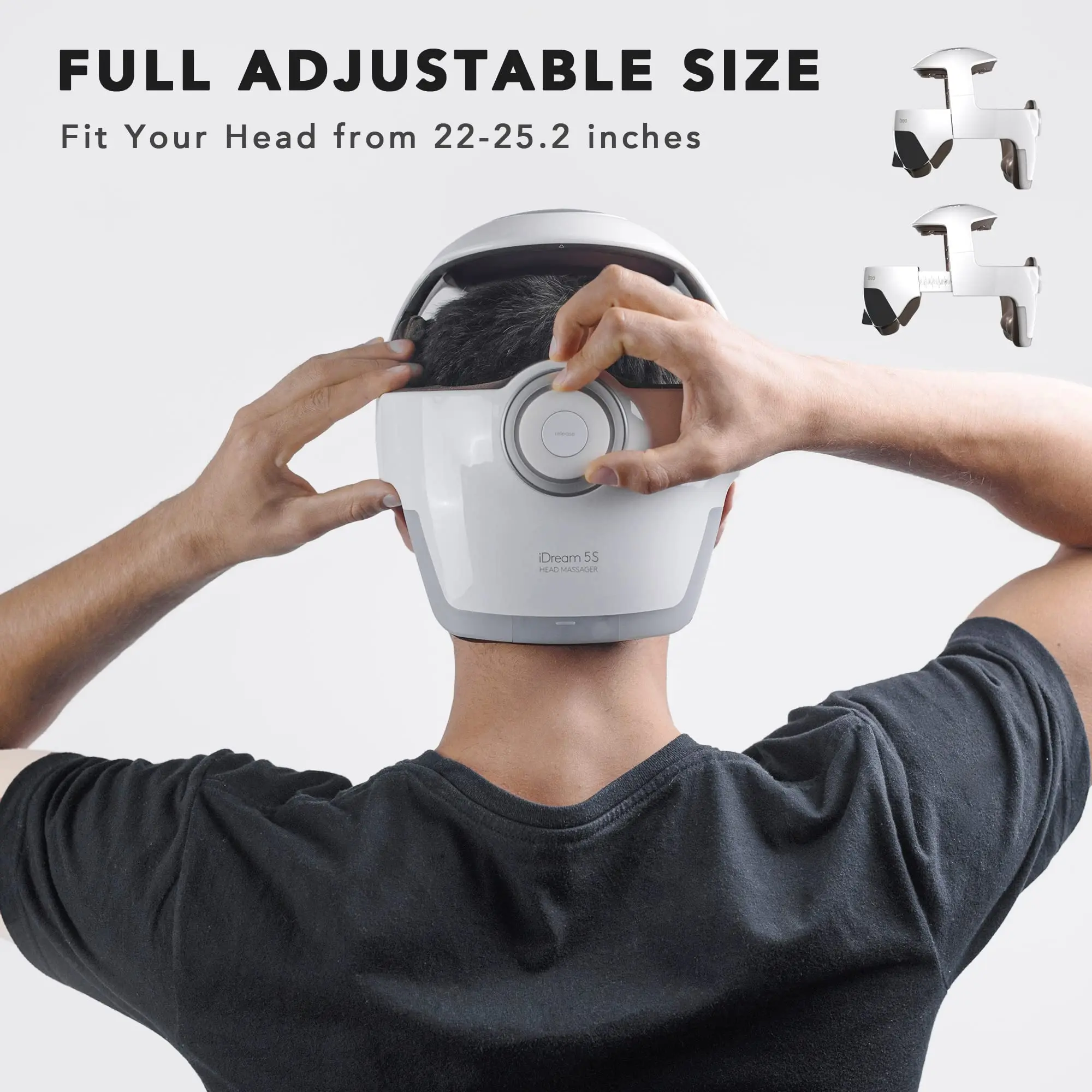 Breo IDream5s Electric Head Massager, Eye & Neck Massage Helmet with Heat, Kneading, Pressure, APP Control Scratcher for Relax