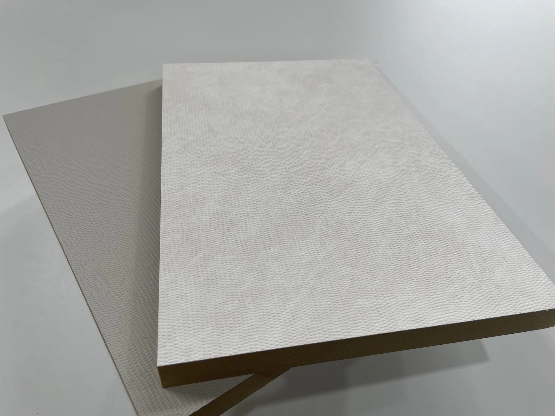 scratch resistance Deep Embossed leather color  PET laminated MDF board