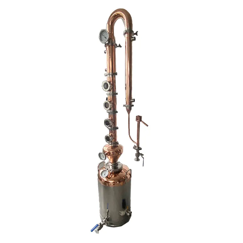 Home use small red Copper column still distillation equipment for sale