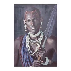 Customized Canvas Wall Art African Black Women Artwork 70X100X3cm