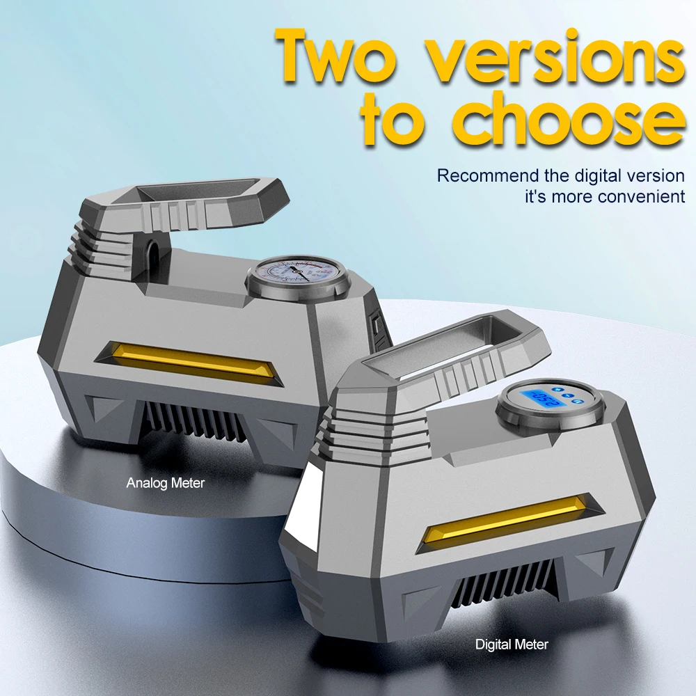 corded DC12V 150psi Electric Digital Air Compressor Pump Portable Smart Emergency Car tyre Tire Inflators