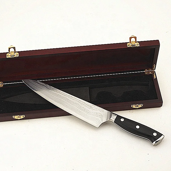 
VG-10 Core with 67 Layers Damascus Steel Chef Knife with Wooden Box 