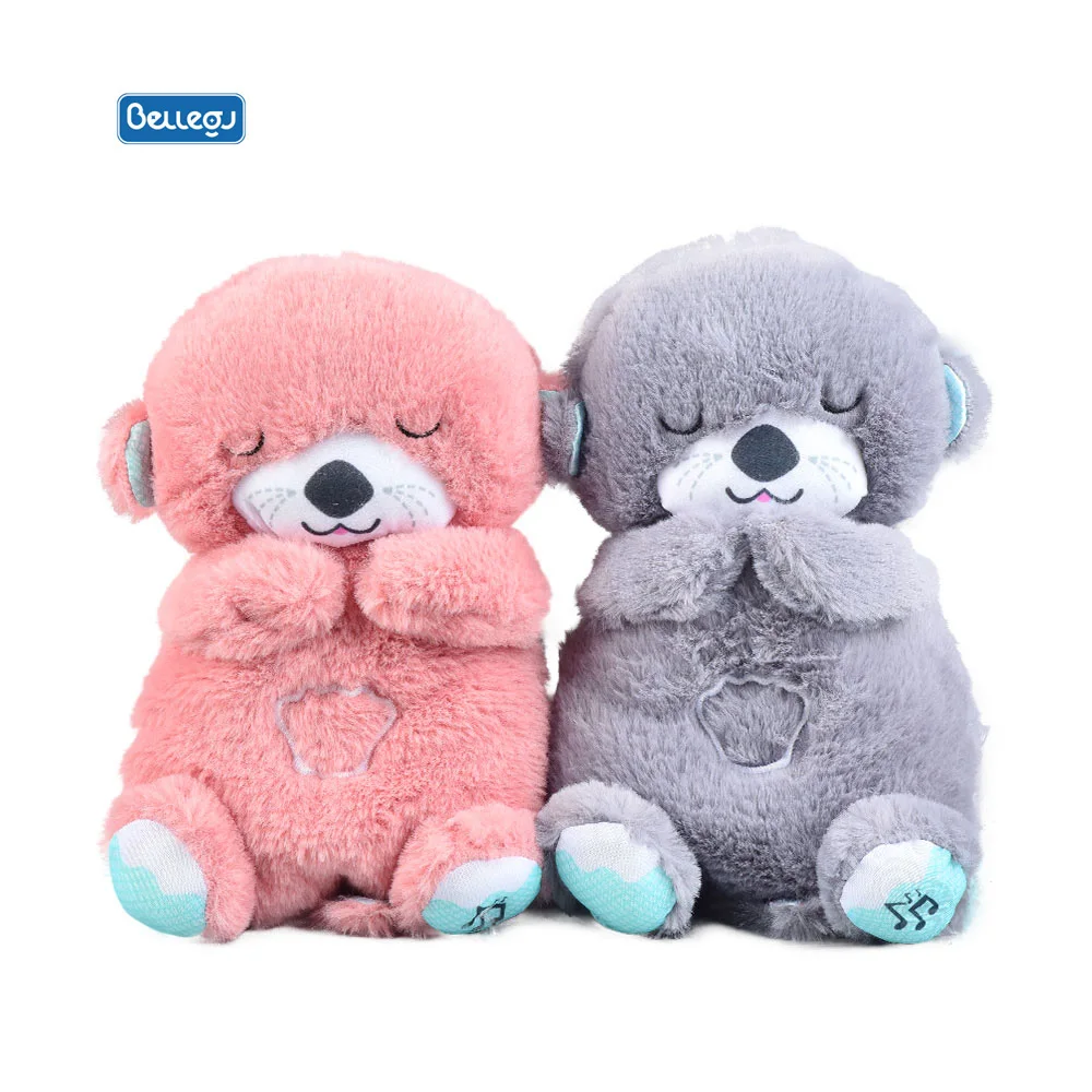 Оптовая продажа, дышащий плюшевый мишка, разноцветная Успокаивающая выдра, дышащая выдра, плюшевая игрушка, подарок