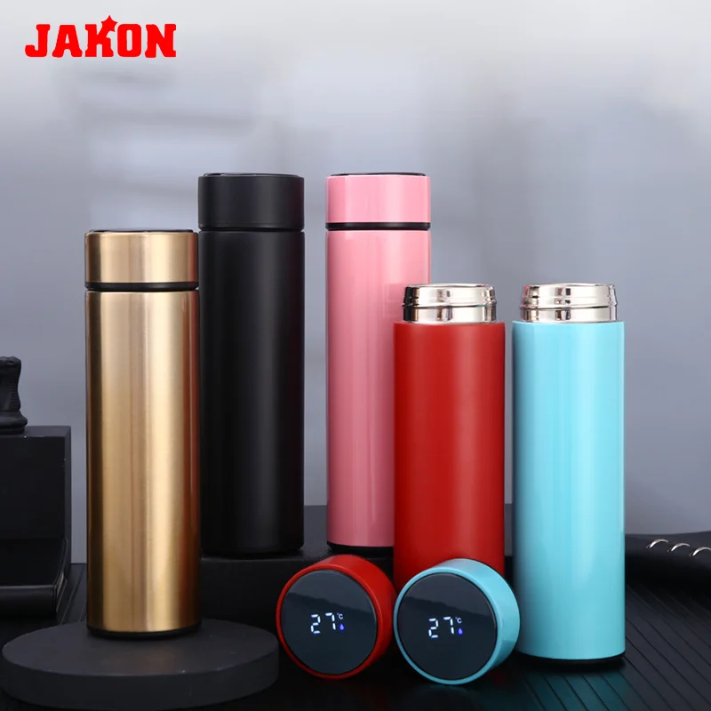 450ml Custom Water Bottle Thermos Vacuum Thermos Capsule Smart Stainless Steel Water Bottle With Thermometer
