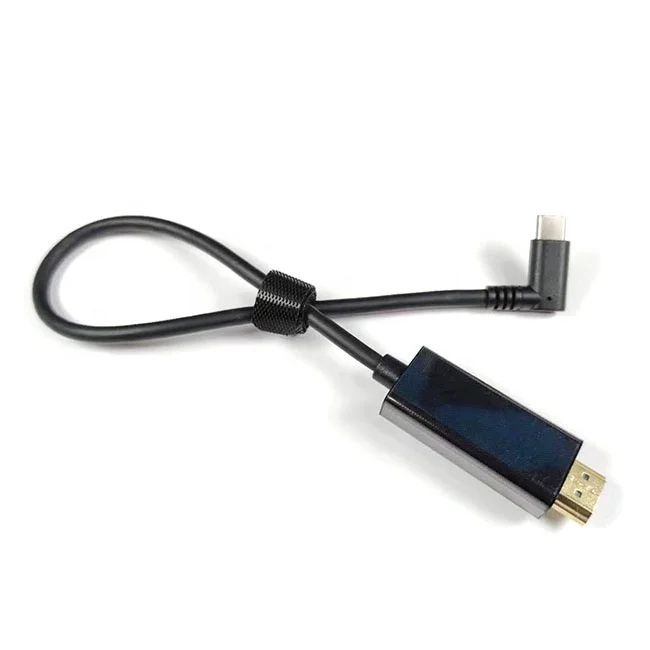 Hd Video Audio 4k 8k Right Angle Type C to Male HDMI Cable Adaptor