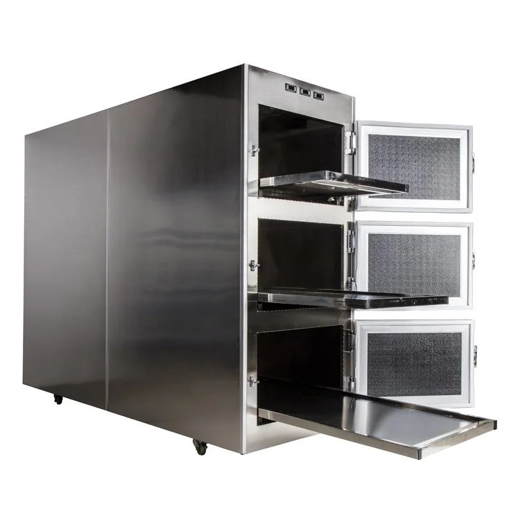 Roundfin Morgue Refrigerator Equipment 3 Corpses Medical Body Freezer Mortuary Refrigerator