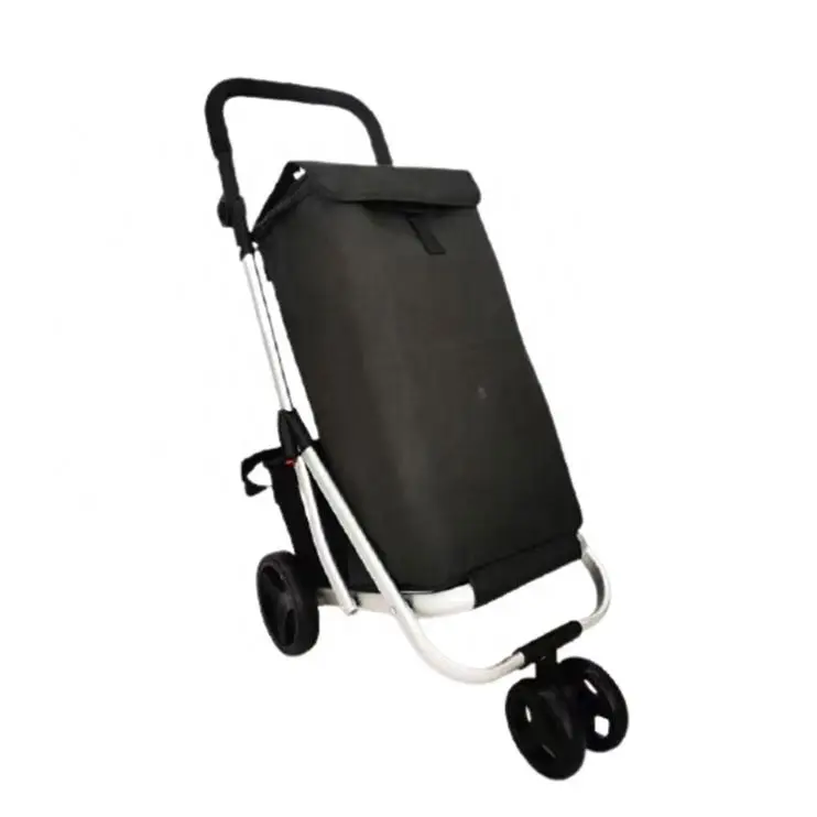 foldable aluminium alloy trolley supermarket shopping trolleys & carts bag with wheels hand pull collapsible carts shopping cart