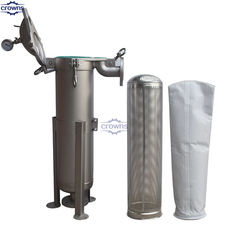 Liquid/oil/wine/beer/honey/syrup/paint Filtration Machine Stainless Steel 304 Multi Bag Filter Housing