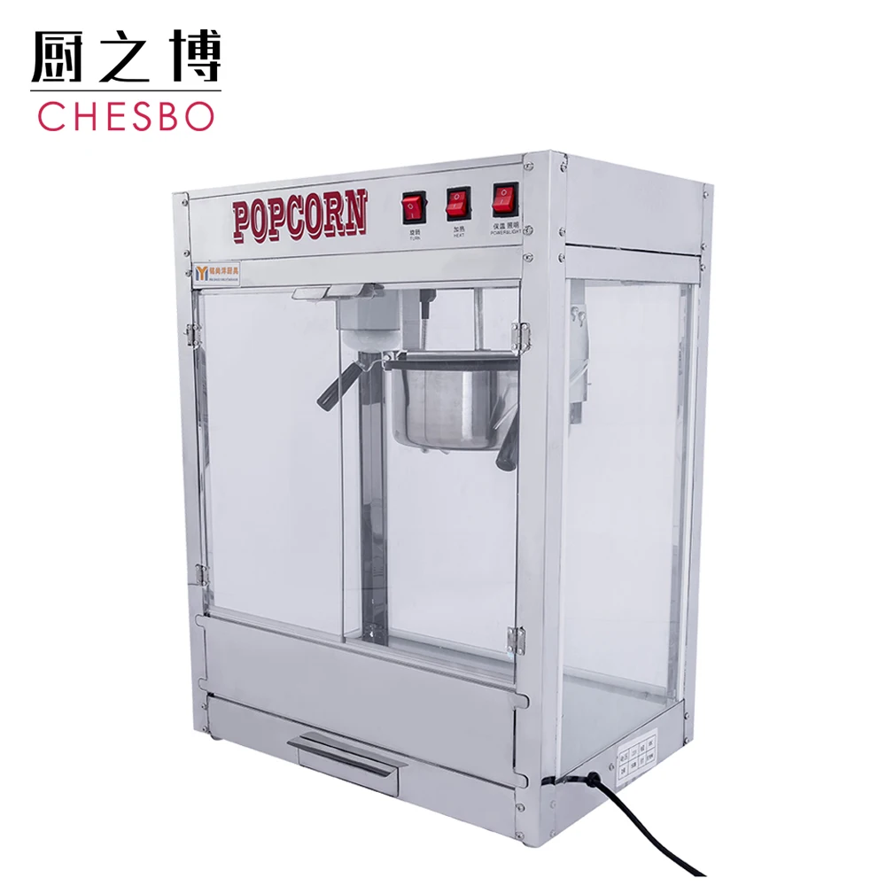 8oz commercial stainless steel portable popcorn machine for snack bars, cinemas and medium supermarkets