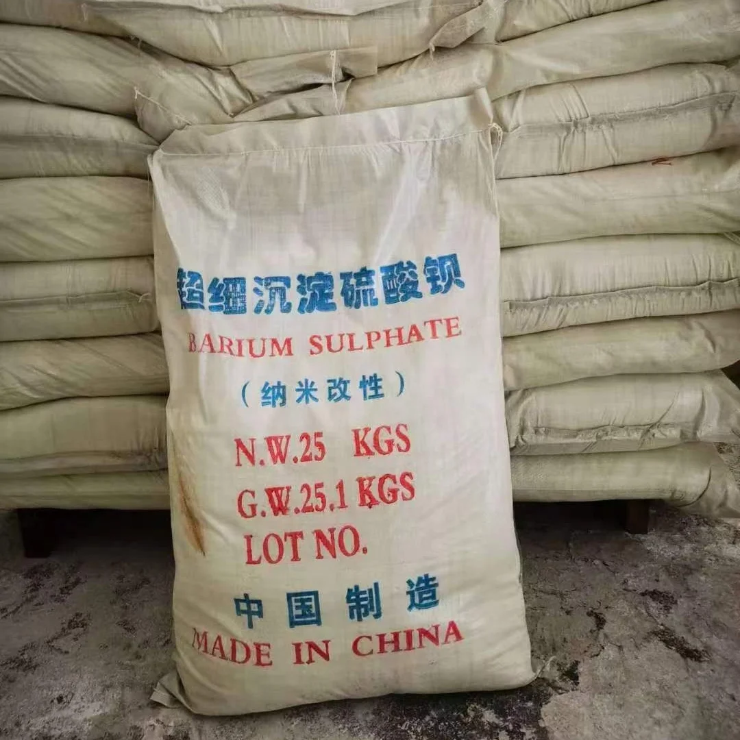 Ultrafine precipitation modified barium sulfate