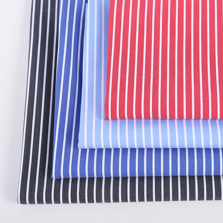 Supply yarn dyed striped cloth blue white black white 40s 115g ladies dress cardigan fabric