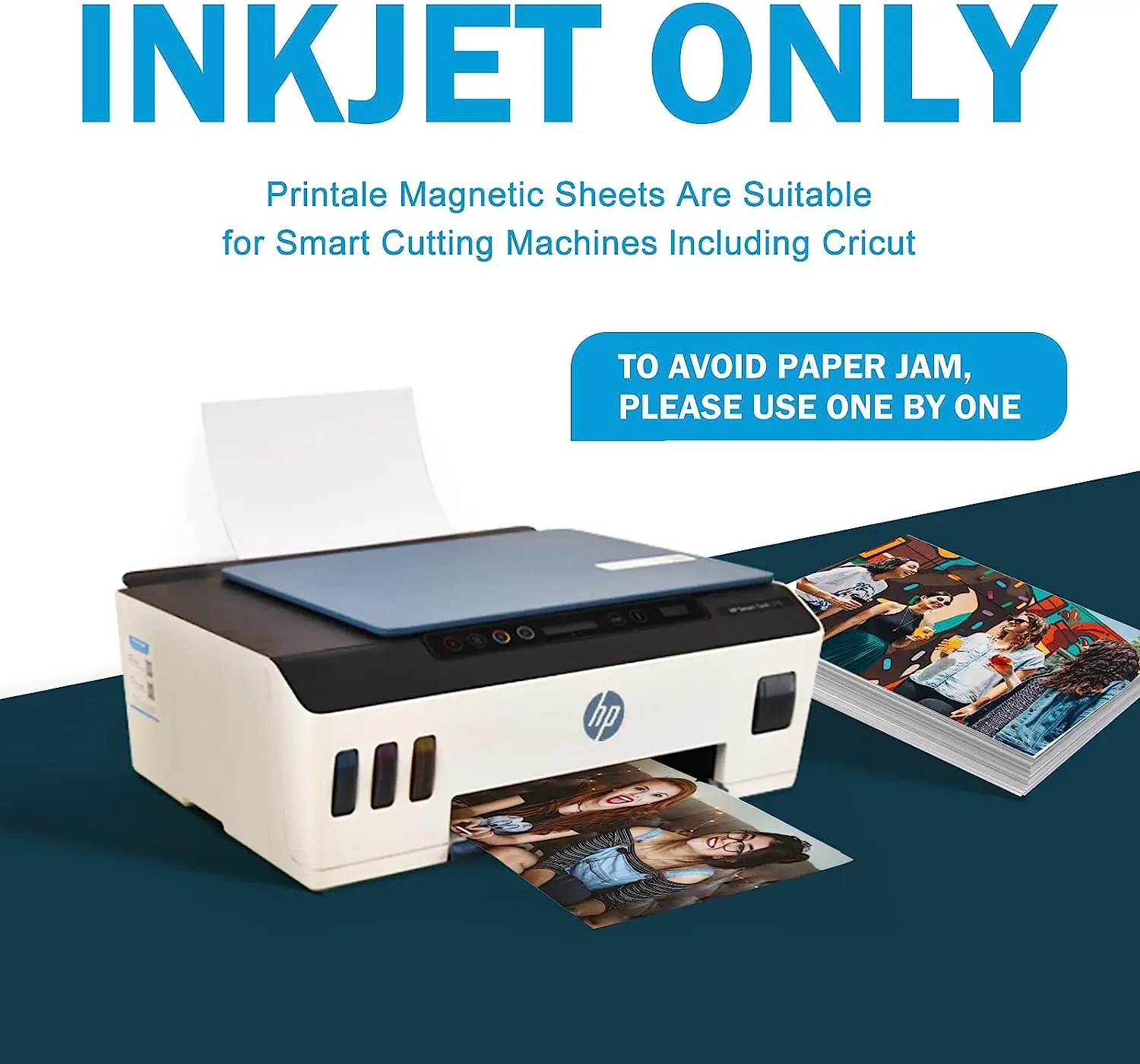 5 Pcs 4R Printable Magnetic sheets Non Adhesive 13.5mil 4 x 6 inches Thick Magnet Matte Photo Paper for Inkjet Printers