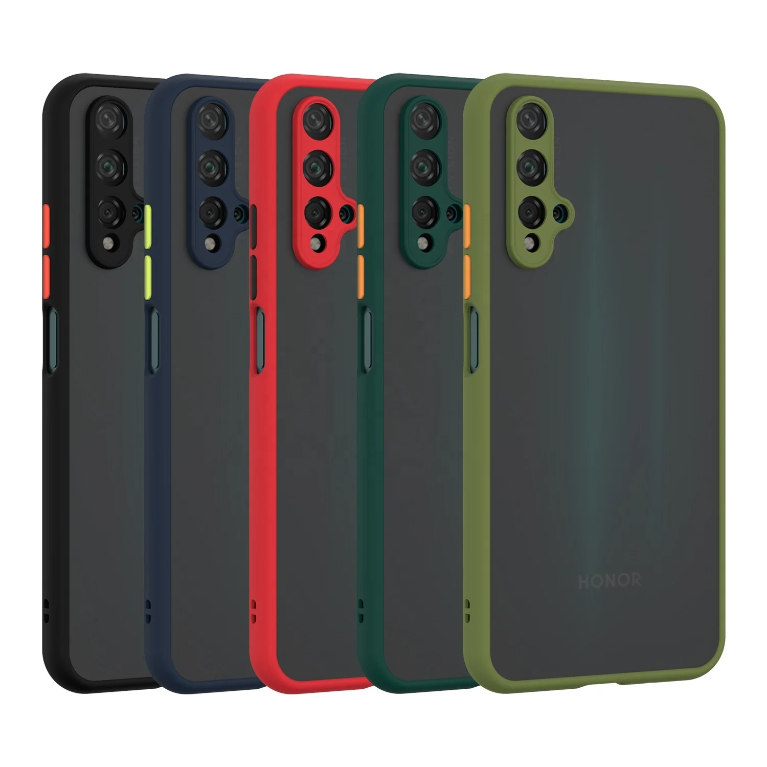Mobile Accessories Smoke Matte Telephone Smartphone Cover PC TPU Smart Phone Case for Huawei nova 5T P40 Pro P30 Mate 30 20 7 SE