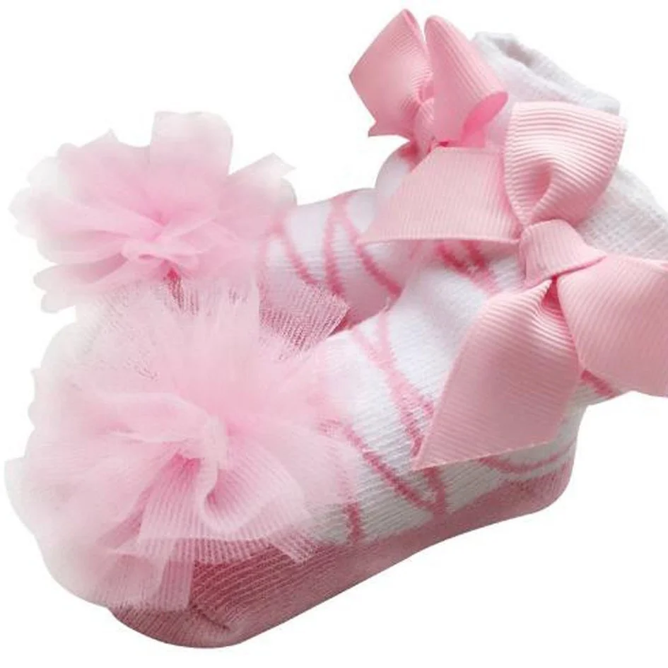 0-12 Months Baby Socks Infant Lace Floral Socks For Princess Girls Bowknots Socks Holiday Birthday Gifts