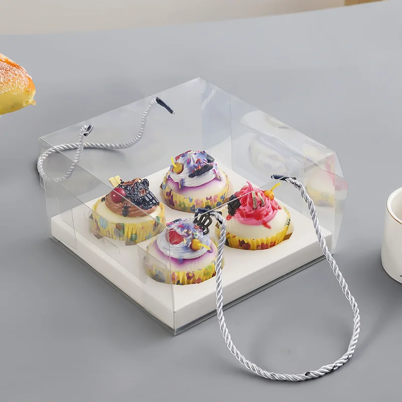 Custom Luxury Cupcake Box High Quality Wedding Cupcake Boxes With Clear Window